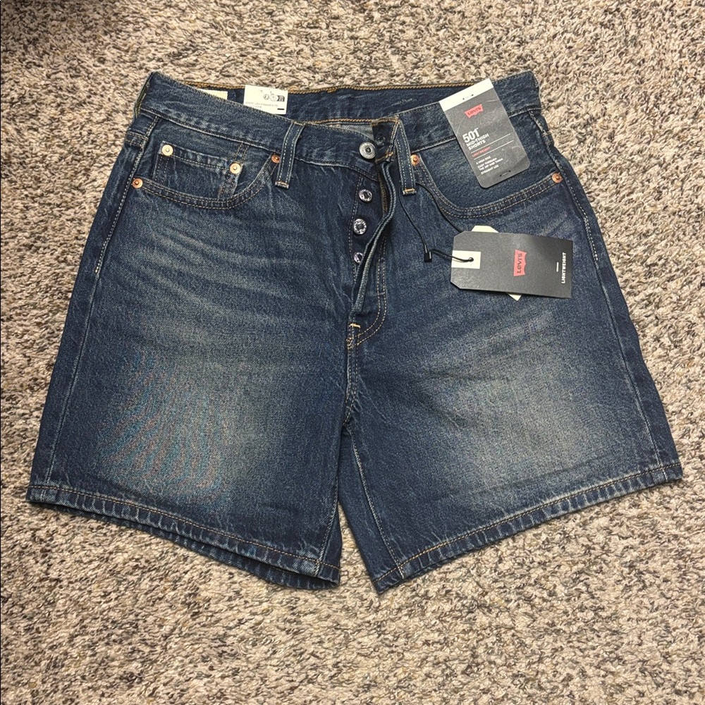 Levi's 501 Button Dark Blue Jean Shorts! 29 Brand new! 🌺 - Picture 6 of 10